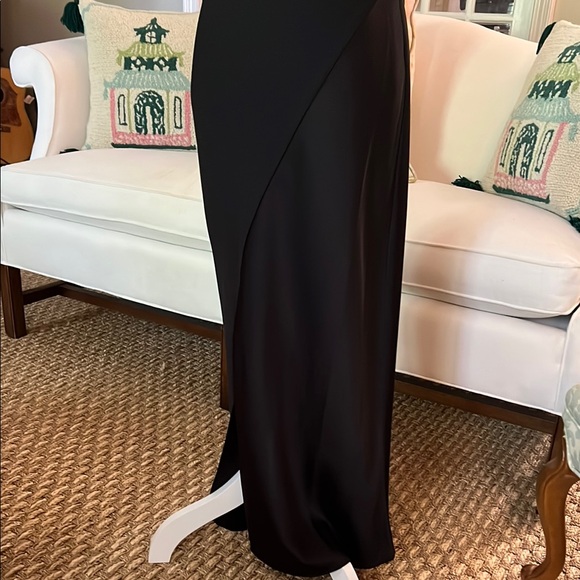 NWT CUSHNIE Black Slip Dress Size 6 - Bow at Back Neck - Picture 4 of 8